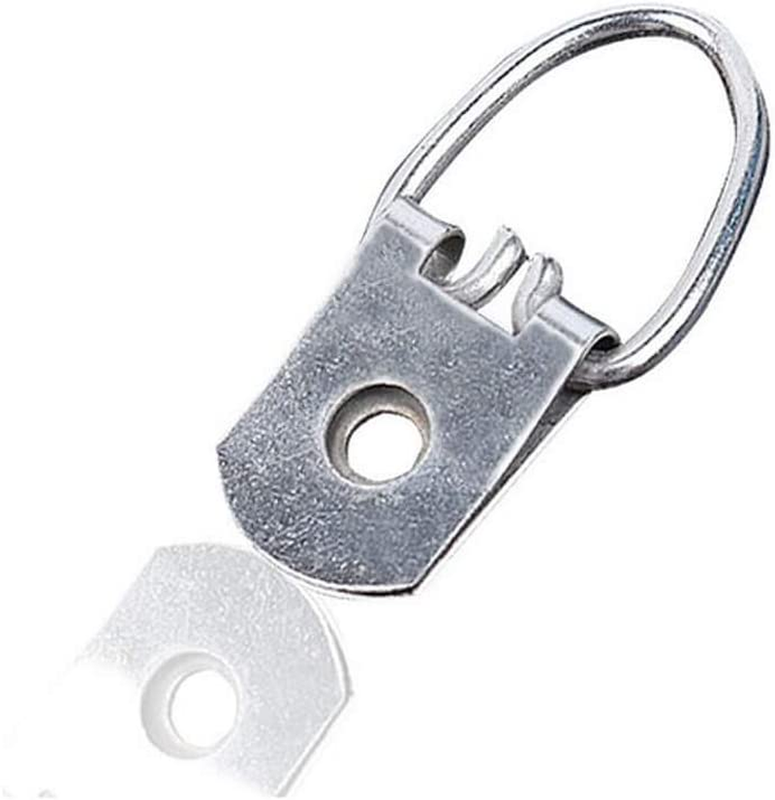 100 Pack Heavy Duty D-Ring Picture Hangers with Screws for Hanging Clock Paintin