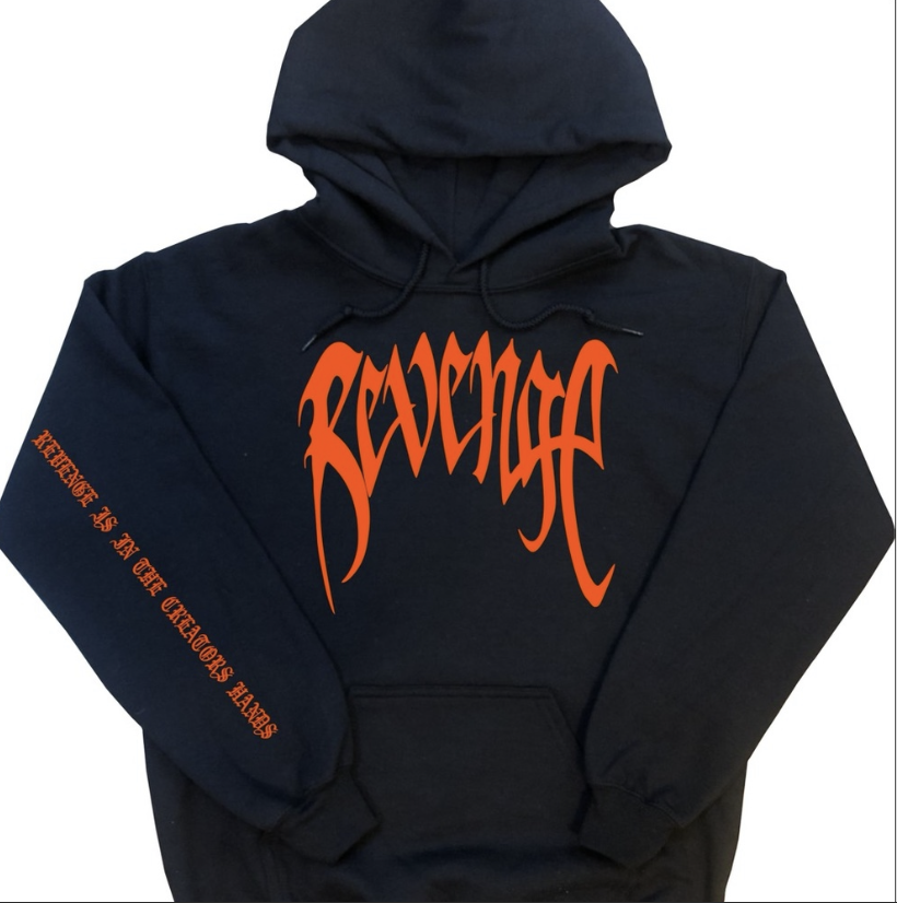 Xxxtentacion Revenge Hoodie Black w/ Orange PrintのeBay公認海外 ...