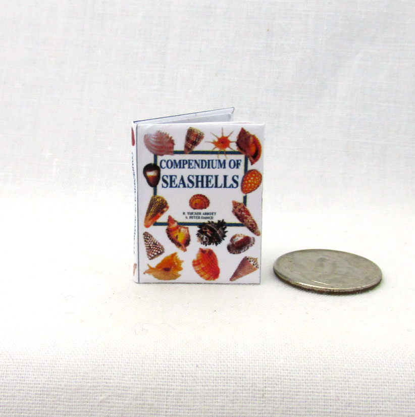 BOOK OF SEASHELLS 1:12 Scale Miniature Readable Illustrated Book