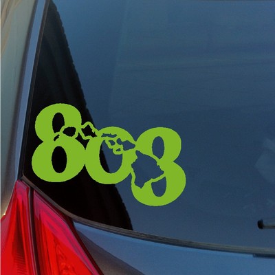 808 Hawaiian Islands vinyl sticker decal Hawaii Maui Oahu Kauai Aloha area code