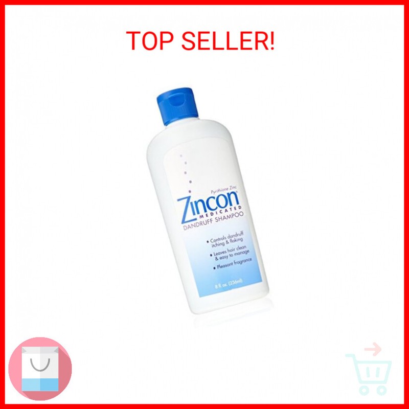 Zincon Medicated Dandruff Shampoo, 8 Fluid Ounce
