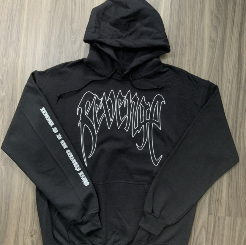 Xxxtentacion Revenge Hoodie Black w/ White Outline DesignのeBay ...