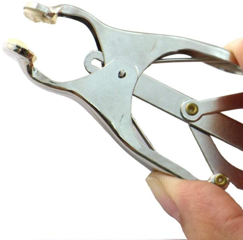 Japanese Clover Nipple Clamps w/Chain Breast/Clit Clips Fetish/Bondage Sex Toy!