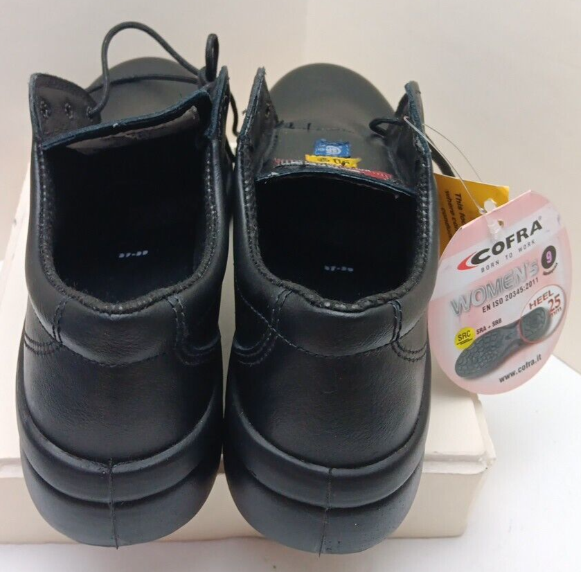 Safety Shoes Women Cofra Size Sz6 Black Steel Toe Cap Brand New with Tags no box