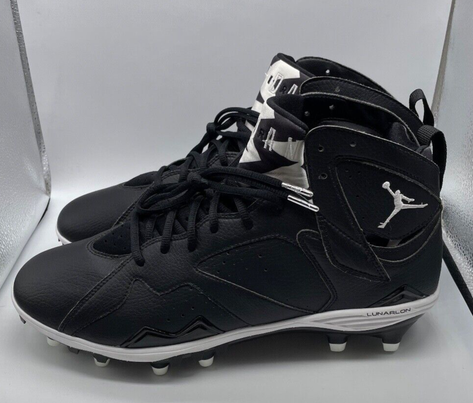 SIZE 13 - Jordan 7 Retro TD Black/White Football Lunarlon