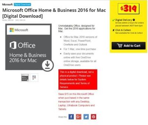 Microsoft Office Home And Business 2016 Digital Download For Mac