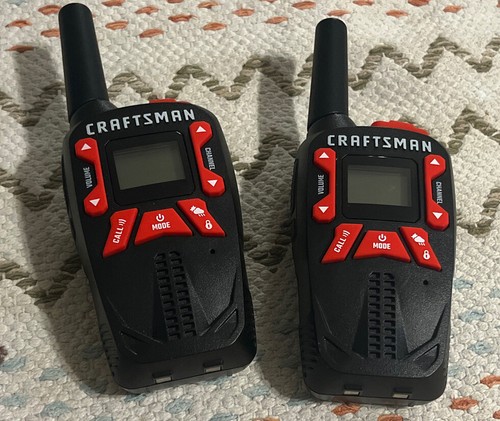 Used-LikeNew Craftsman CMXZRAZF333 Hands-Free Rechargeable Walkie Talkies 2-Pack