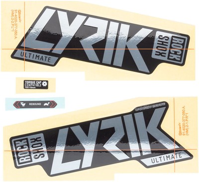 Fork Decal Kits - RockShox Fork Decal Kit - Lyrik Ultimate, 27/29'', Polar Foil