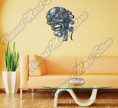 Robot Skull Angry Terminator Robocop Wall Sticker Room Interior Decor 20''X25''