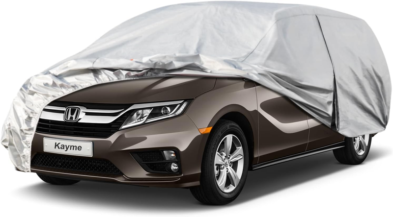6 Layers Car Cover Custom Fit for Honda Odyssey (1999-2025) Waterproof All Weather for Automobiles, Outdoor Full Cover Rain Sun UV Protection.Silver