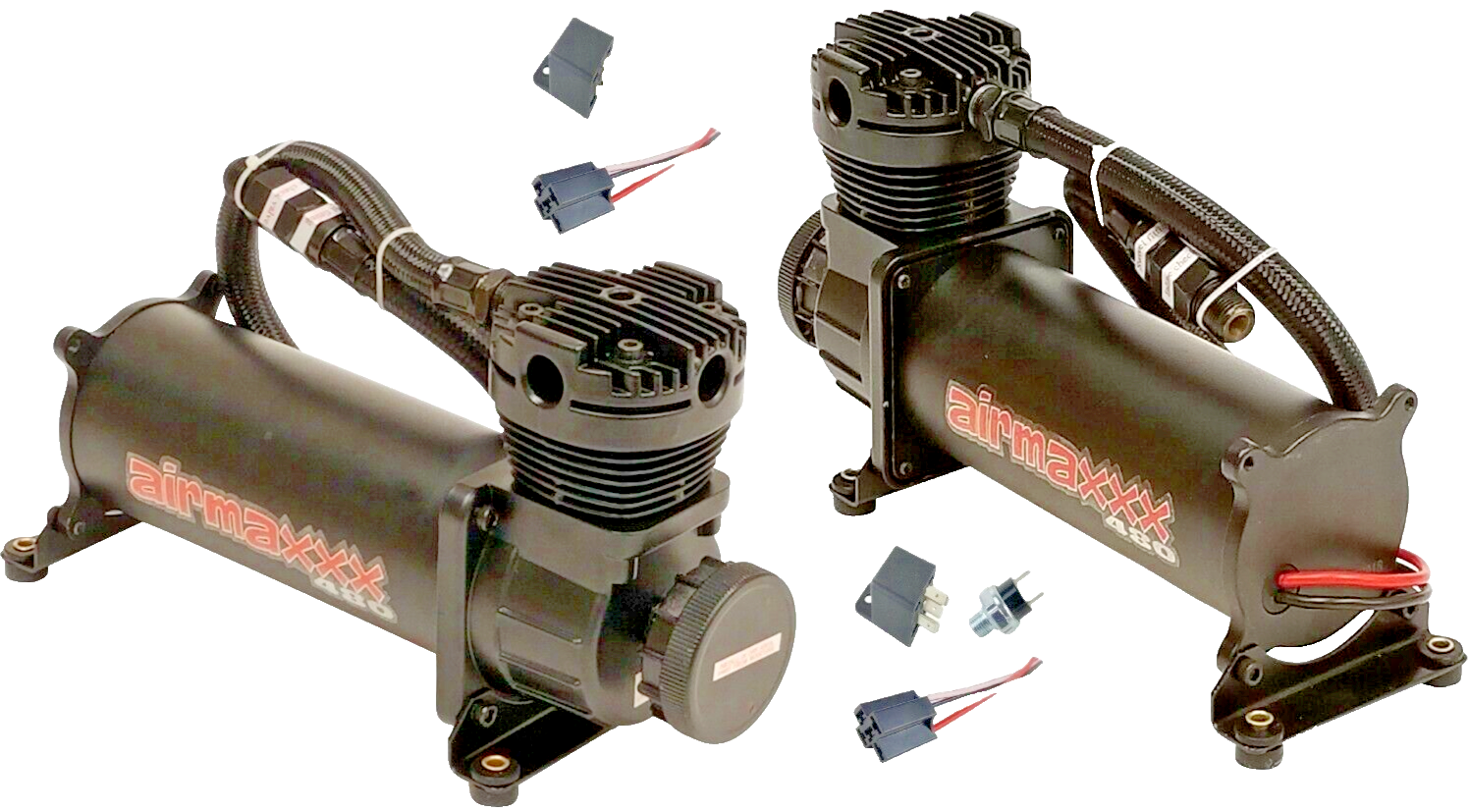 airmaxxx Black 480 Air Compressors w/180 psi Switch Air Ride