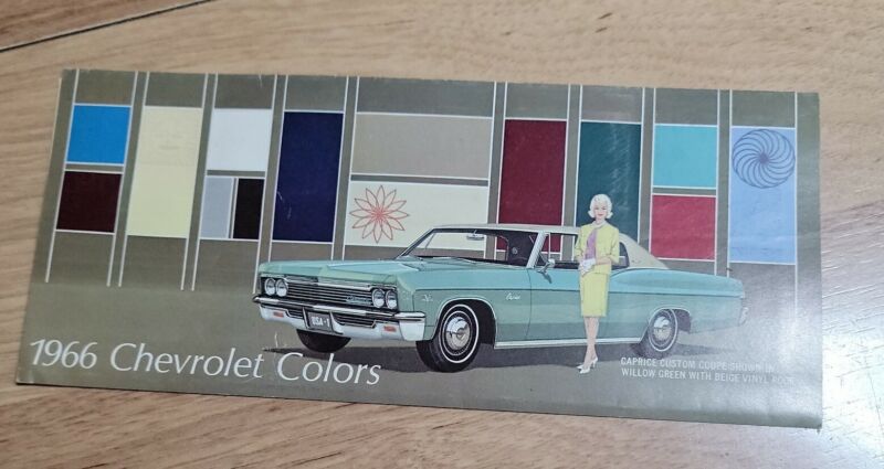 1966 Chevy Colors Sales Brochure Booklet Catalog Chevrolet Book