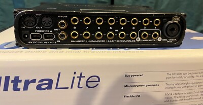 MOTU Ultra Lite FireWire Audio Interface 10 ins 10 outs-Mac or Windows 