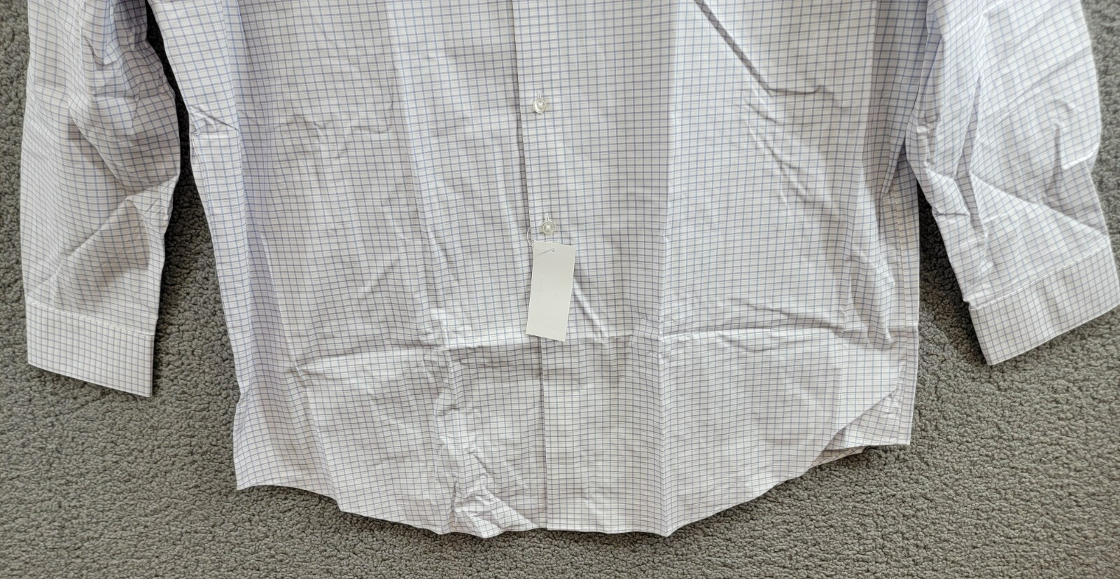 Calvin Klein Steel + Regular Fit Stretch Dress Shirt Men's 17.5 32-33 Blue Multi - Picture 3 of 17