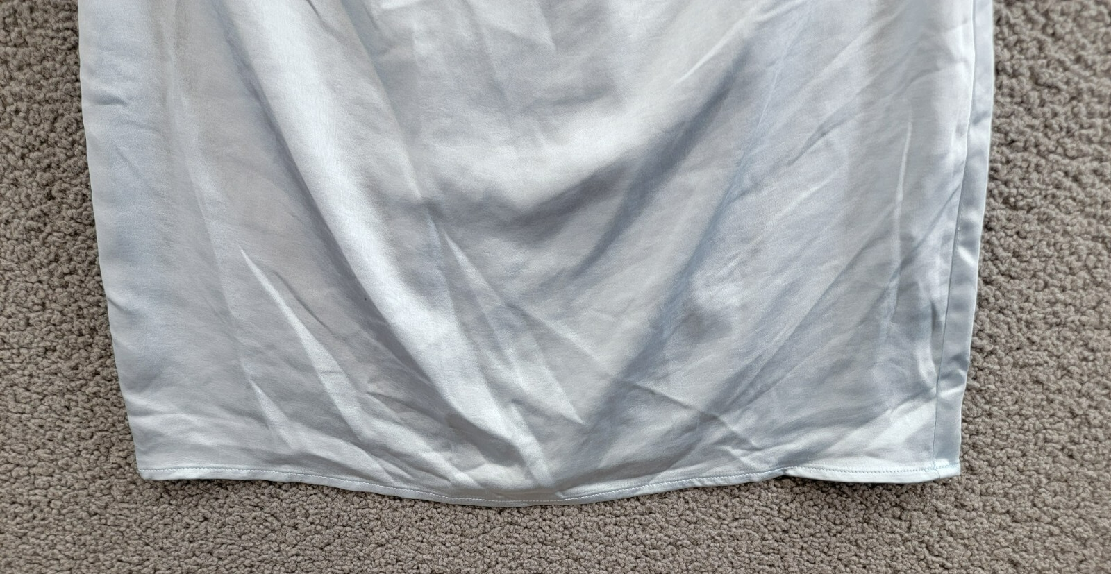 Elliatt Miami Cowl Neck Mini Dress Women's M Light Blue Solid Button Zip Closure - Picture 4 of 17