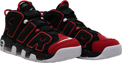 Nike Air More Uptempo Black Trainers Retro High Top Basketball Sneakers Men Size