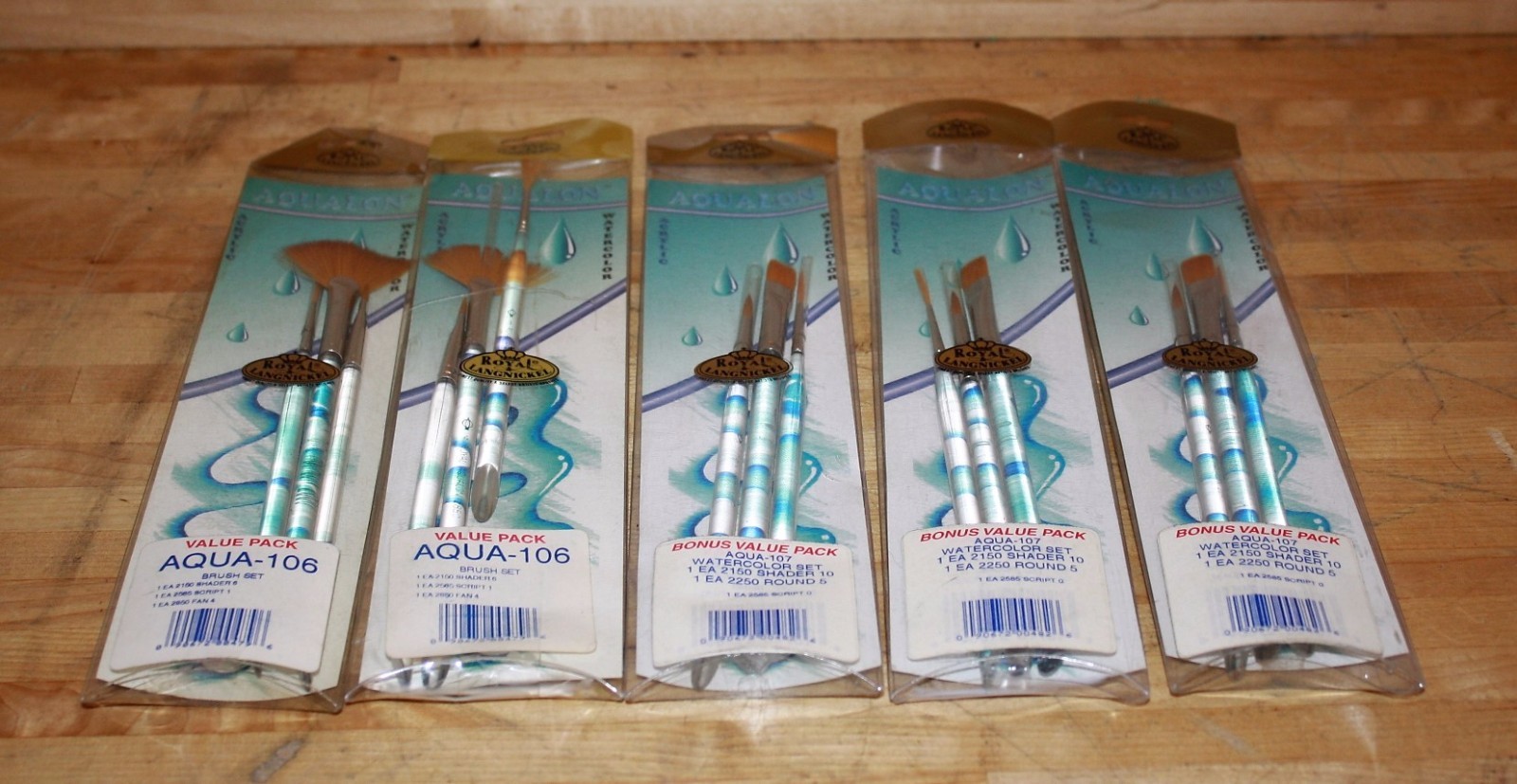 Lot of 12 Royal Langnickel Aqualon Various Paintbrushes