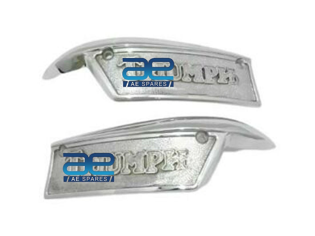 Fits For Triumph T120 T140 T150 Petrol Fuel Gas Tank Chrome Badges Pair 