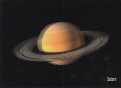POSTCARD: 3D TYPE  ''SATURN''   BY AUTHENTIC CARDS 