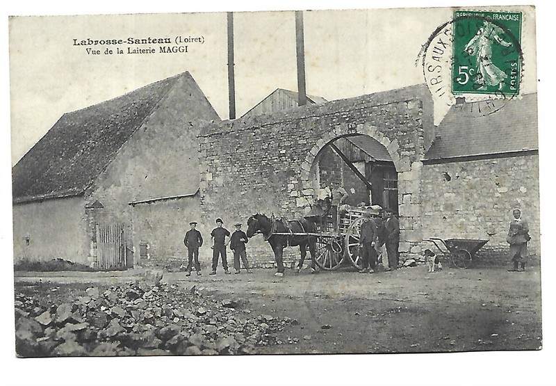 45  Labrosse Santeau  Vue De La Laiterie Maggi  Attelage