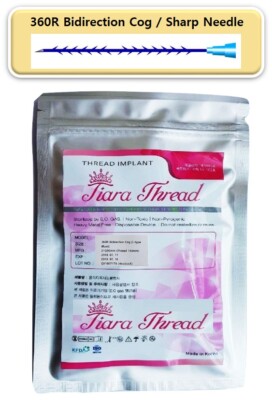 Tiara PDO Thds Lift/Face/Korea-360R Bidirection Cog/Sharp 23G38 (12pcs)