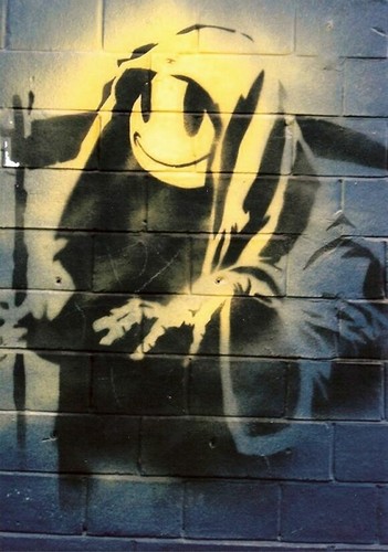 Banksy Street Artist Smiley Face Grim Reaper Print A4 A3 A2