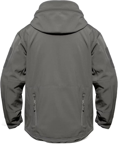 Men Waterproof Tactical Soft Shell Jacket Coat Fleece Lined Zip Up Hoodie Jacket