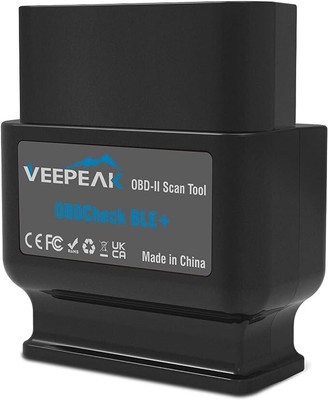 Veepeak OBDCheck BLE+ Bluetooth OBD2 Scanner Adapter for iOS & Android.