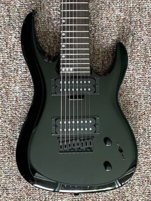 Harley Benton R-458BK Progressive Series Electric Guitar  - 8 String