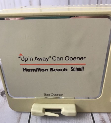 Vintage Hamilton Beach Up N Away Can Opener (Under Cupboard) 840AL almond