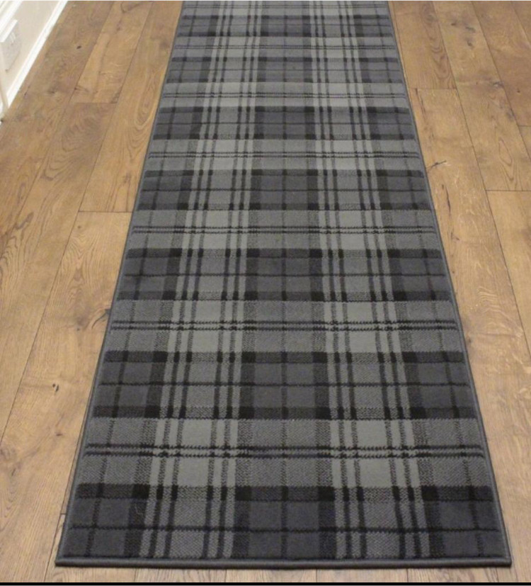 New Black and grey tartan long carpet runner in Aberdeen Gumtree