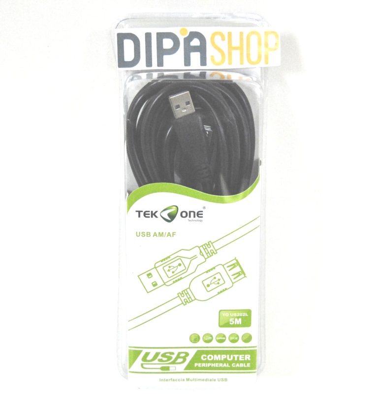 Cavo USB - USB TeKone TO-US202L Prolunga Maschio Femmina M/F Lunghezza 5m hsb