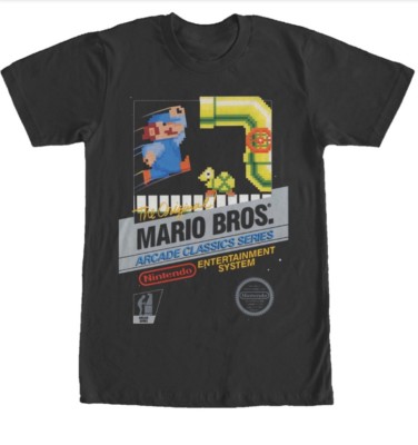 Brand New Nintendo Mario Bros Arcade Classics Mens Graphic T-Shirt tshirt SNES