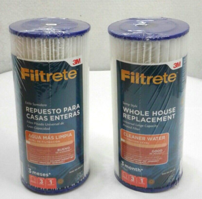 3M Filtrete 3WH-HDPL-F01 Large Capacity Whole House Water Filter 30 Microns 2pk