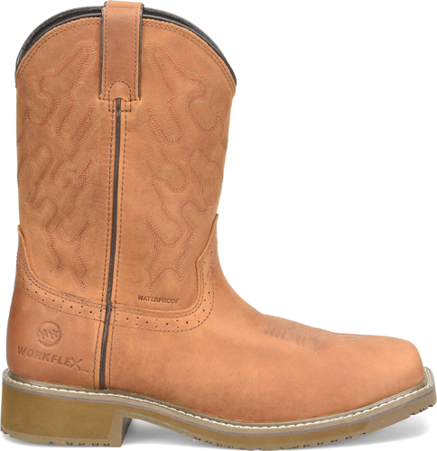 Pre-owned Double-h Boots Men's Jacob 10” Waterproof Wide Square Composite Toe Roper Work B In Light Brow