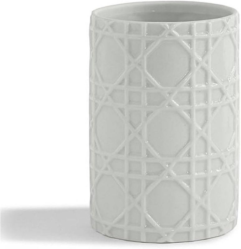 ARN-WB Rattan Wastebin, White