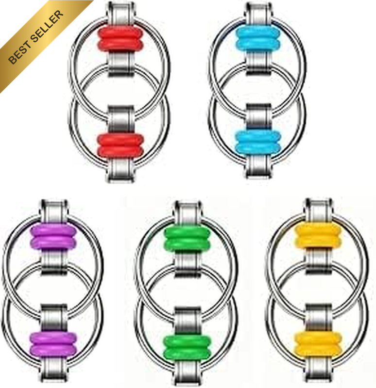 20 Pieces Fidget Bike Chain Flippy Chain Toys for ADHD Stress Relief Finger Toys