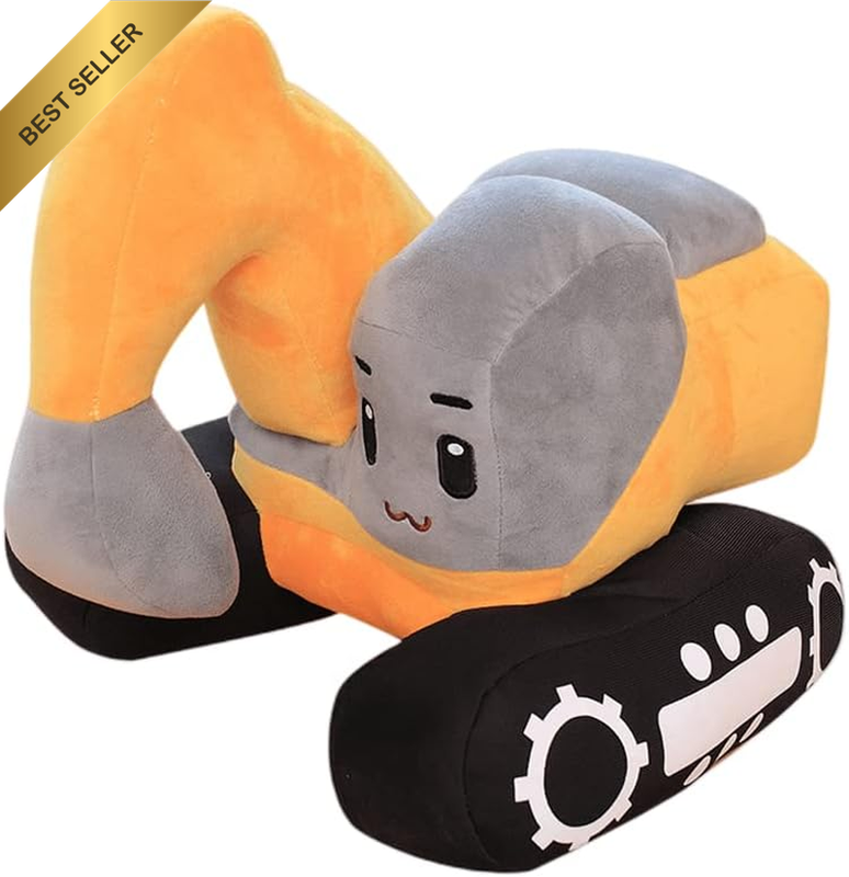 11 Inch Soft Excavator Stuffed Construction Toy Truck Toy Super Cute Car Plush P