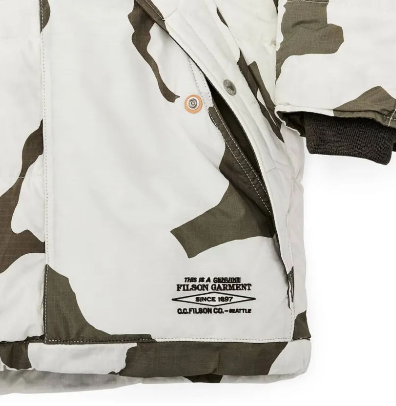 Pre-owned Filson Chilkoot Expedition Down Parka 850 Fill Men's Sizes Snow Camo Dwr $895 In Multicolor