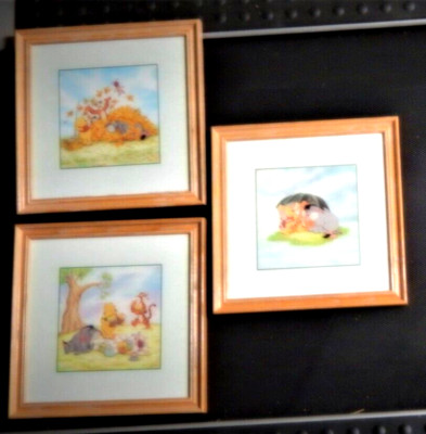 Disney's Classic Winnie the Pooh Framed Wall Art Prints Set of 3