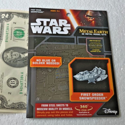 Metal Earth - Star Wars - FIRST ORDER SNOWSPEEDER - 3D Steel Model Kit - New
