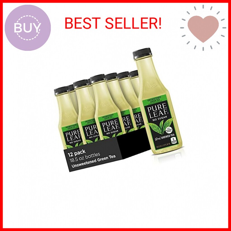 Pure Leaf Iced Tea, Unsweetened Green Tea, 18.5 fl Oz Bottle