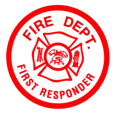FIRST RESPONDER FIRE DEPARTMENT -  MALTESE CROSS Highly Reflective 2 1/2'' Decal