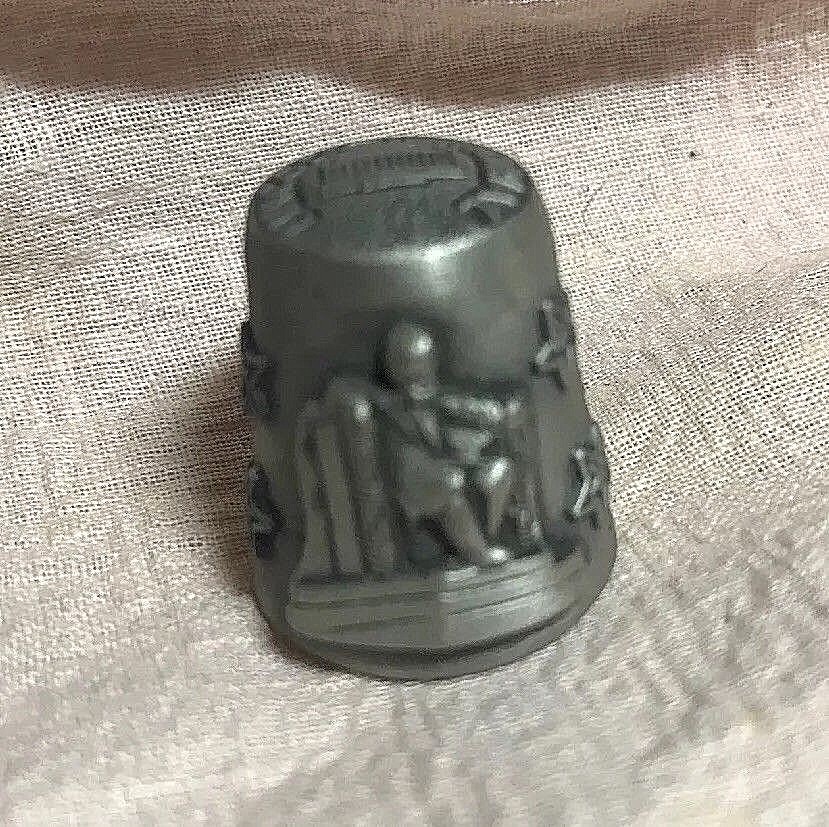 Thimble Signed Nicholas Gish Lincoln Memorial GETTAYBURG ADDRESS In  Hi-Relief