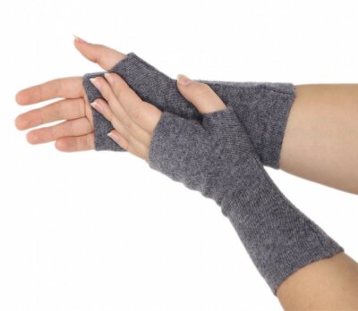 Prettystern Kaschmir Damen Pulswärmer fingerlose Handschuhe Cashmere HandStulpen