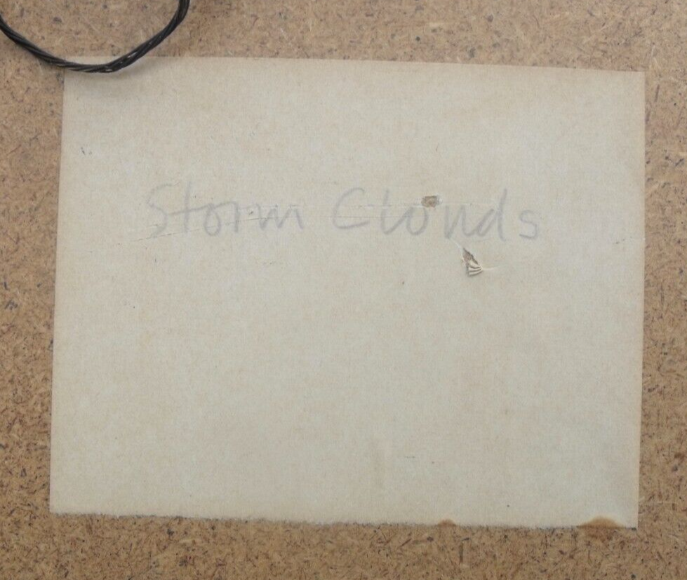 BRIAN YALE (1936 - 2009) - Original Gouache Painting - Storm Clouds. Beach Scene