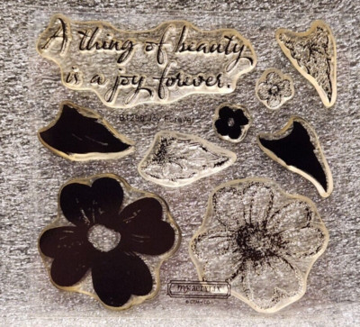 My Acrylix A Thing Of Beauty Is A Joy Forever B1296 Flowers Clear Rubber Stamps