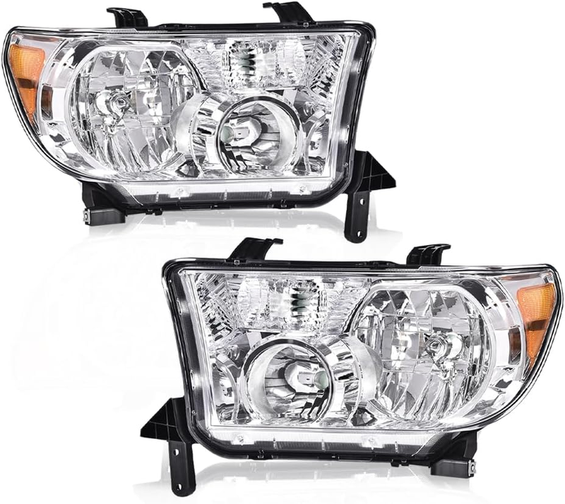 Pair Halogen Headlights for Toyota Tundra 2007-2013 Toyota Sequoia 2008-2017