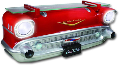 Sunbeltgifts 1957 Chevy Bel Air Wall Shelf, Floating Shelf, Red, 20X6.1X8 Inches