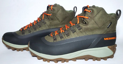Merrell Men's Thermosnowdrift Mid Shell Waterproof Hiking Boots, Size 11, Olive
